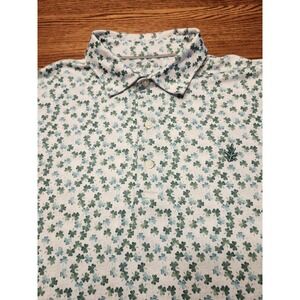 Johnnie-O Hibernian Polo Shirt Mens Large Clover St. Patricks Day Golf